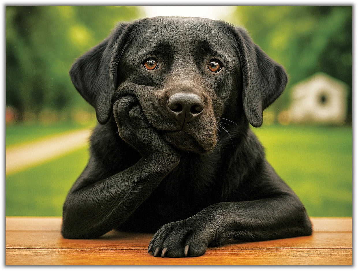 Labrador penseur