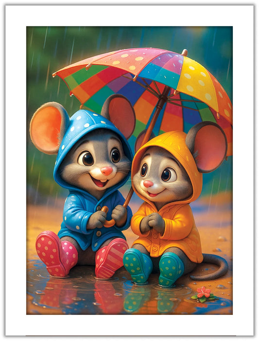Les Souris sous la pluie